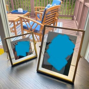 Set of 2 Glass Photo Frame